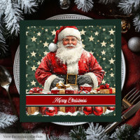 Aquarelle festive Santa Claus Table serviettes