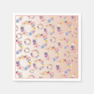 Serviette En Papier Aquarelle Floral Motif papier Napkin