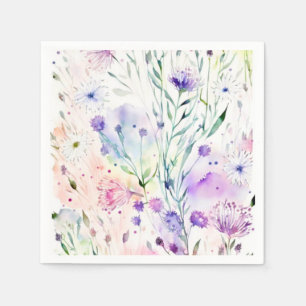 Serviette En Papier Aquarelle florale