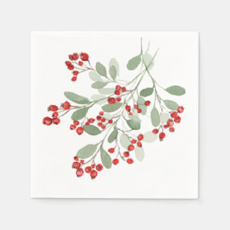 Serviette En Papier Aquarelle Holly