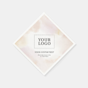 Serviette En Papier Aquarelle Laver personnalisé Logo d'affaires promo