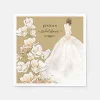 Aquarelle Magnolia Bride Fête des mariées papier D