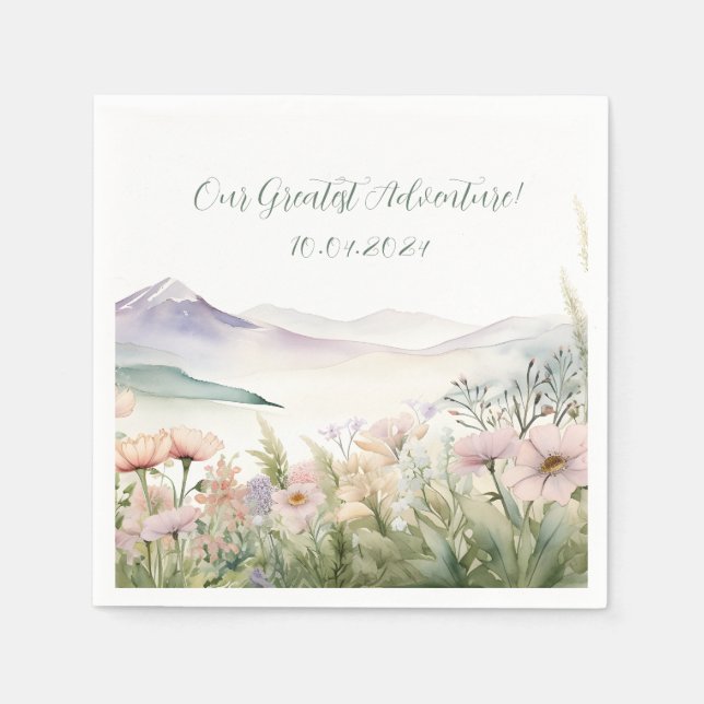 Serviette En Papier Aquarelle moderne (Devant)