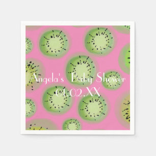 Serviette En Papier Aquarelle moderne Kiwi Fruit Babyshower