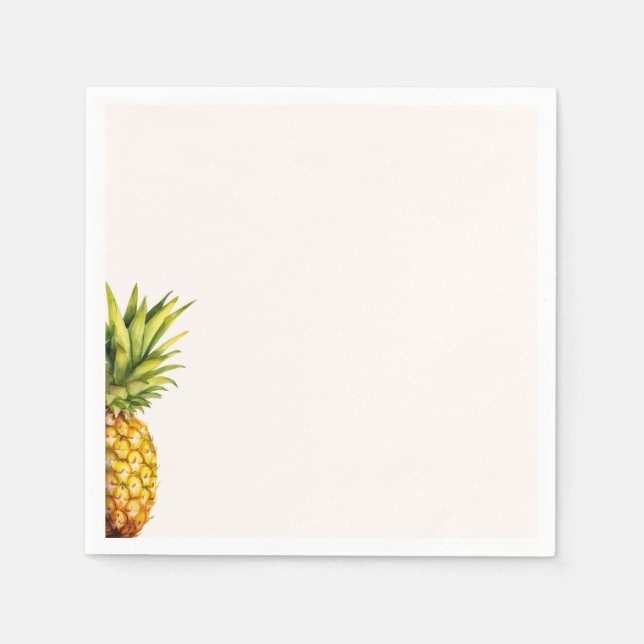 Serviette En Papier Aquarelle Papier d'ananas tropical Napkin (Devant)