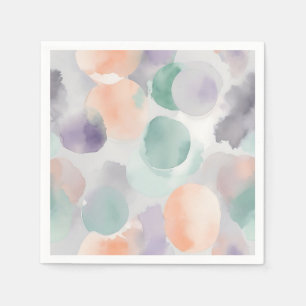 Serviette En Papier Aquarelle Pastel douce