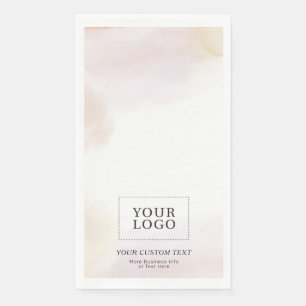 Serviette En Papier Aquarelle personnalisée Logo d'entreprise promotio