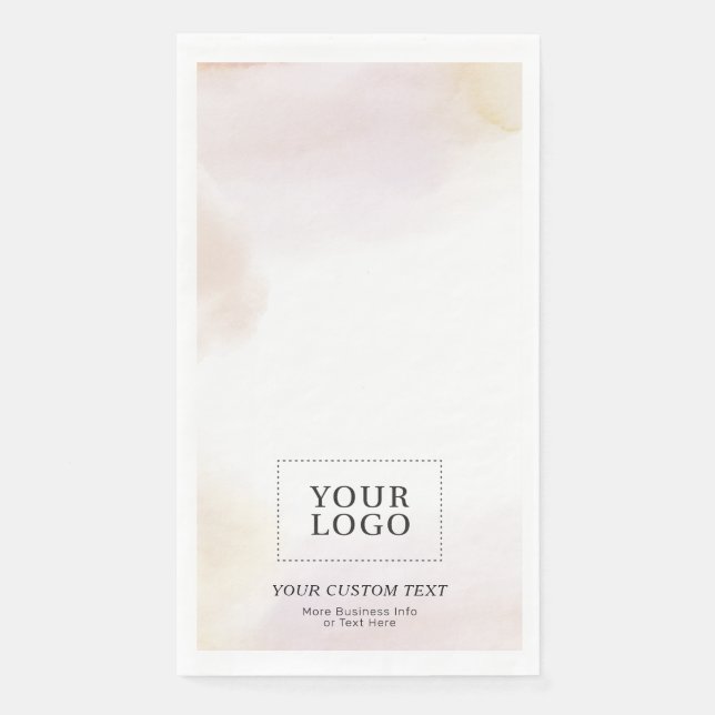 Serviette En Papier Aquarelle personnalisée Logo d'entreprise promotio (Devant)