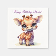 Aquarelle petite girafe