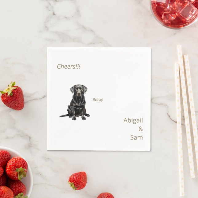 Serviette En Papier Aquarelle pour animaux de compagnie Mariage (En situation)