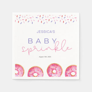 Serviette En Papier Aquarelle rose arroser beignets Bébé arroser