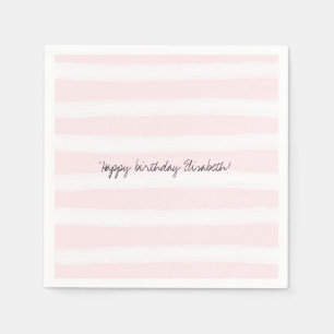 Serviette En Papier Aquarelle rose doux