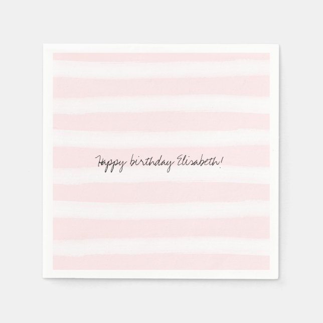 Serviette En Papier Aquarelle rose doux (Devant)
