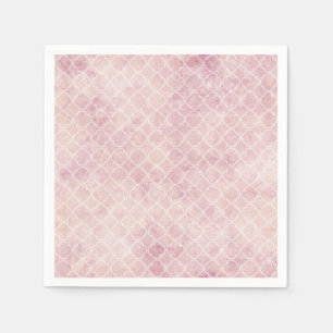 Serviette En Papier Aquarelle rose pastel abstrait