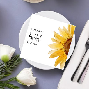 Serviette En Papier Aquarelle Sunflower serviettes de douche nuptiales