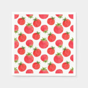 Serviette En Papier Aquarelle Tomates Motif serviettes