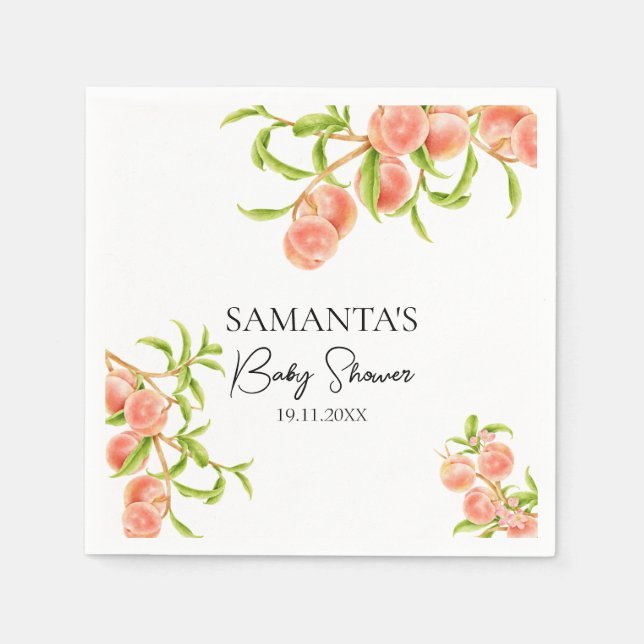 Serviette En Papier Aquarelle Un Baby shower Petit Poisson Doux (Devant)