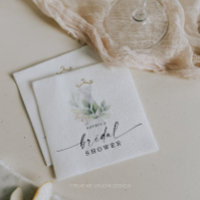 Aquarelle Verdure Fête des mariées or serviettes