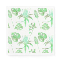 Aquarelle verte claire feuille tropicale