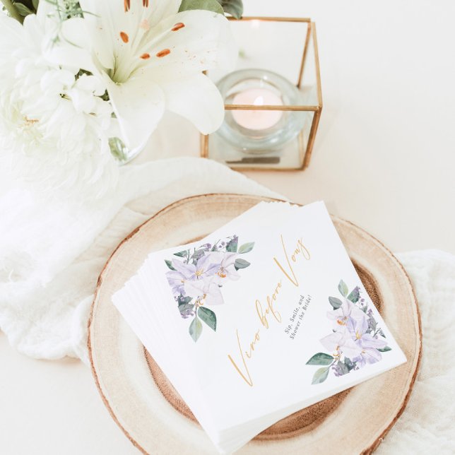 Serviette En Papier Aquarelle Vino Avant les Voeux Fleurs Réception de (Créateur téléchargé)