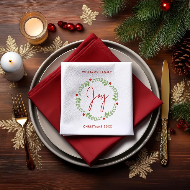 Serviette En Papier Aquarelle Whimsical Serre de Noël (Créateur téléchargé)