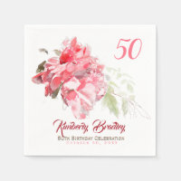 Aquarelles Peony originales 50e Anniversaire de fê