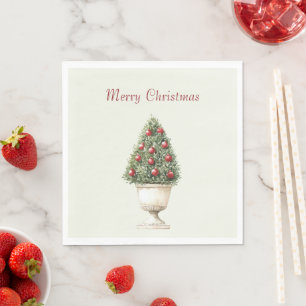 Serviette En Papier Arbre de grenade Noël