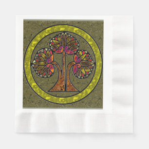 Serviette En Papier Arbre De La Bénédiction De La Vie