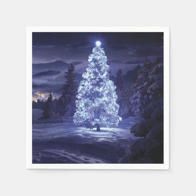 Serviette En Papier Arbre de Noël (Devant)