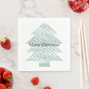 Serviette En Papier Arbre de Noël Arbre de Monnaie d'Argent d'Argent P