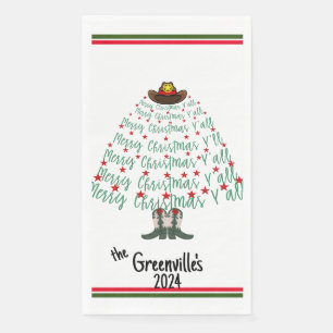 Serviette En Papier Arbre de Noël Cowboy 2024