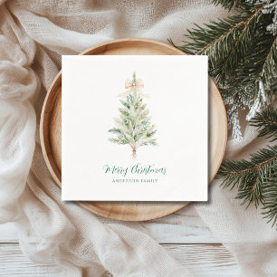 Serviette En Papier Arbre de Noël élégant