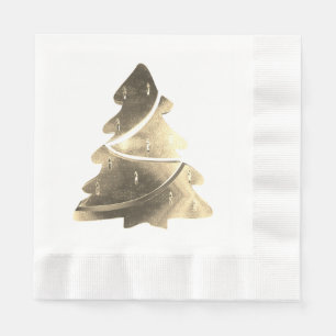 Serviette En Papier Arbre de Noël élégant Faux Argent