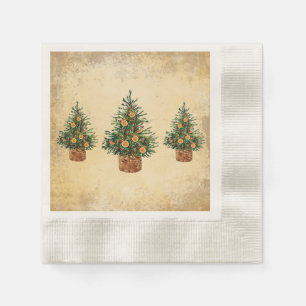 Serviette En Papier Arbre de Noël Pays traditionnel Simple