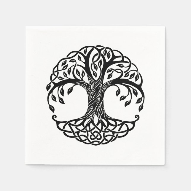 Serviette En Papier Arbre de vie celtique (Devant)