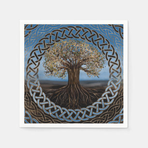 Serviette En Papier Arbre de vie - Dessin de Yggdrasil