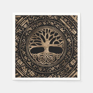 Serviette En Papier Arbre de vie - Motif runique de Yggdrasil