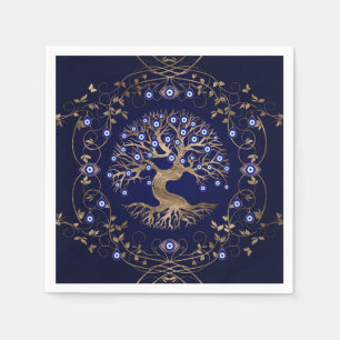 Serviette En Papier Arbre de vie OEil mal ornament