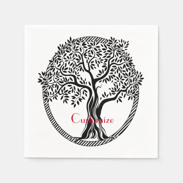 Serviette En Papier Arbre de vie Thunder_Cove (Devant)