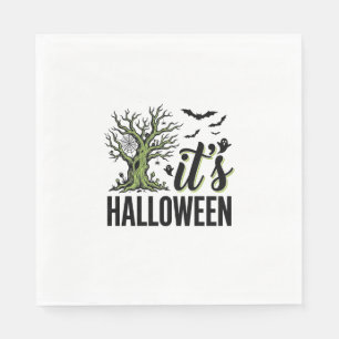 Serviette En Papier Arbre d'Halloween C'est Halloween Vintage Épouvant