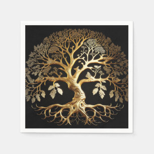 Serviette En Papier Arbre doré de la vie Yggdrasil