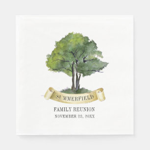 Serviette En Papier Arbre généalogique de la famille aquarelle personn