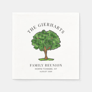 Serviette En Papier Arbre généalogique de réunion de famille Cousins P