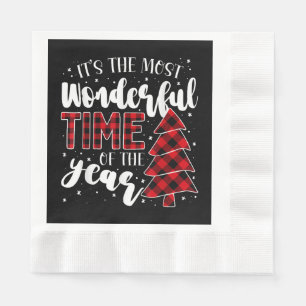 Serviette En Papier Arbres de Noël C'est le moment le plus merveilleux