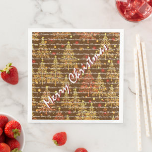 Serviette En Papier Arbres de Noël de luxe festifs de Noël