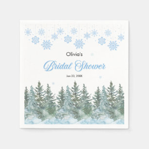 Serviette En Papier Arbres de pin d'hiver Shower de mariage 