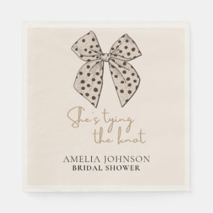 Serviette En Papier Arc beige Elle noue la Fête des mariées