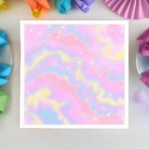 Serviette En Papier Arc-en-ciel aux éclaboussures colorées