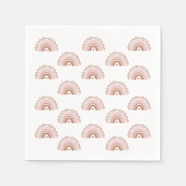 Serviette En Papier Arc-en-ciel Boho (Devant)