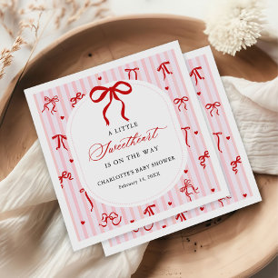 Serviette En Papier Arc-en-ciel Coquette Bow Saint-Valentin Baby Showe
